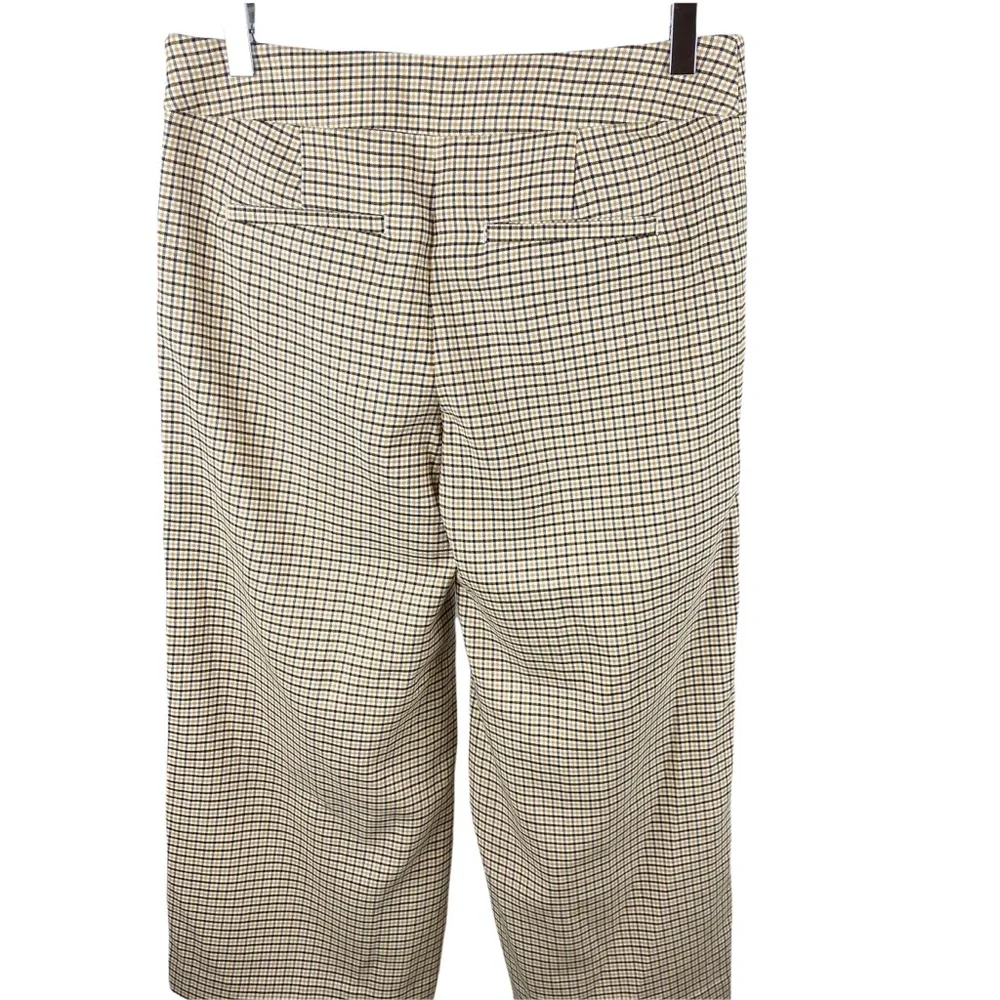 NWT LOFT Plaid Cropped Culotte Capris Wide Leg Size 2 - Picture 9 of 10